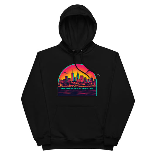 Boston Massachusetts Souvenir Premium eco hoodie