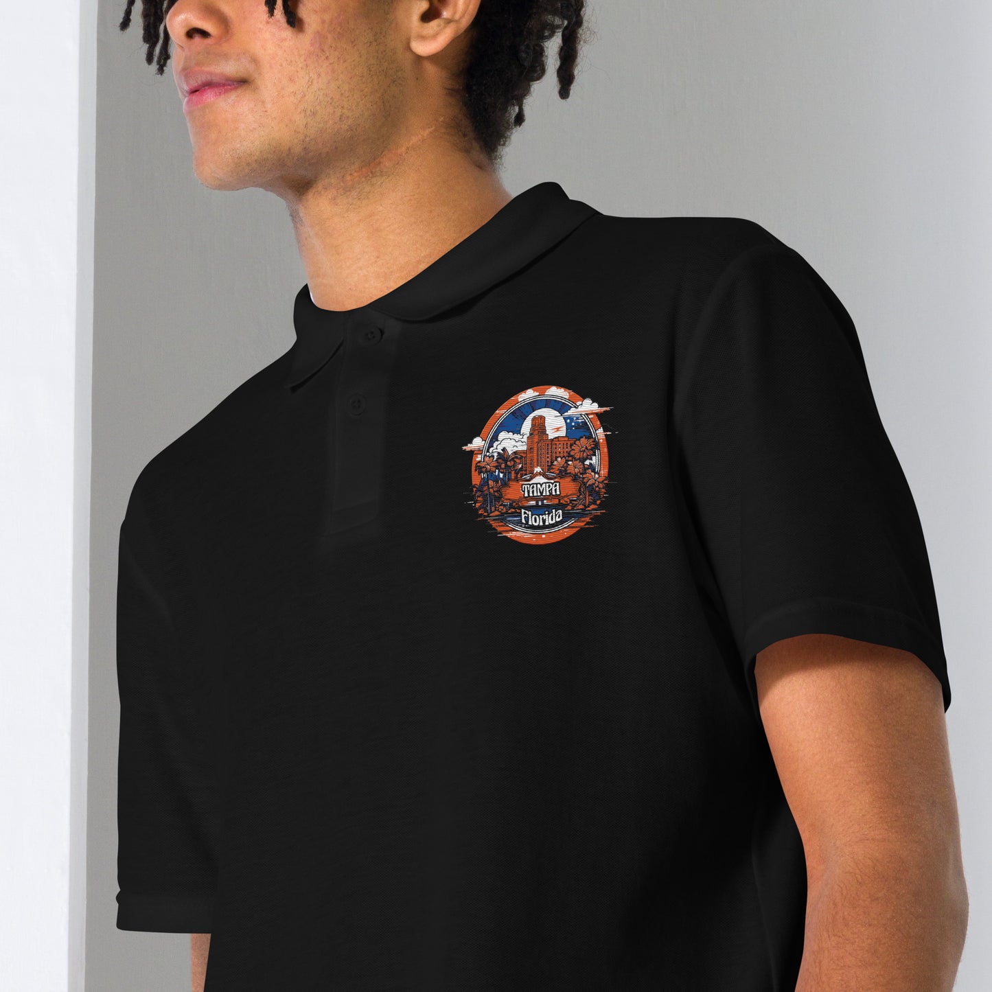 Tampa Florida Souvenir Unisex pique polo shirt