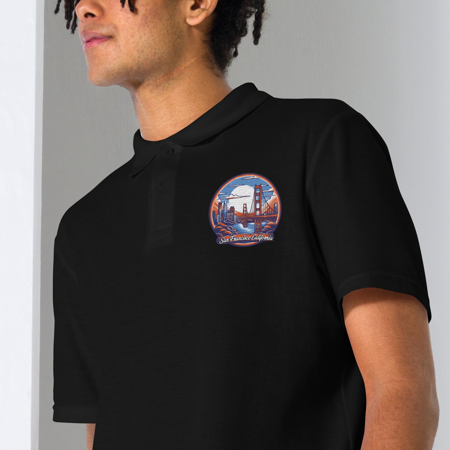 San Francisco California Souvenir Unisex pique polo shirt