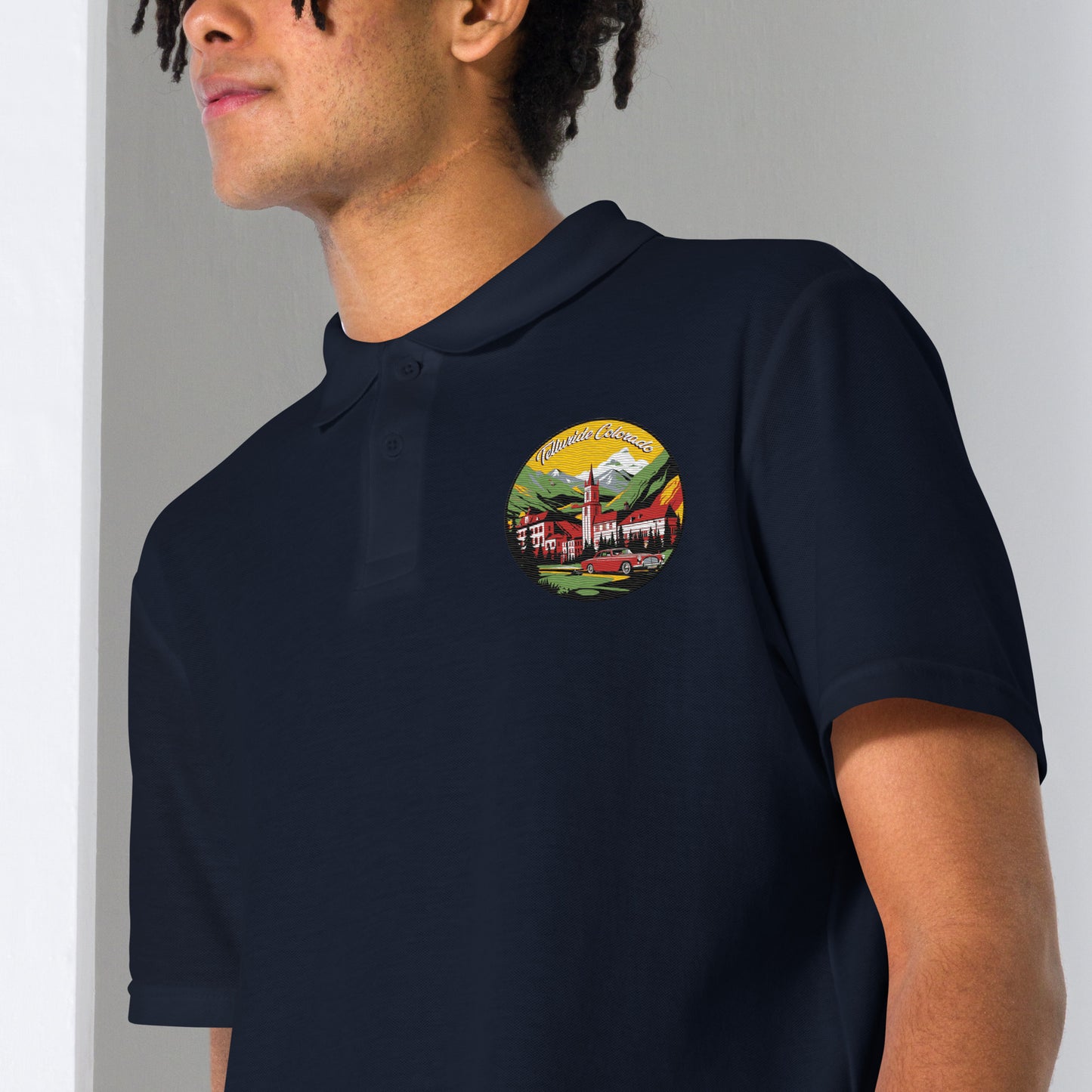 Telluride Colorado Souvenir Unisex pique polo shirt