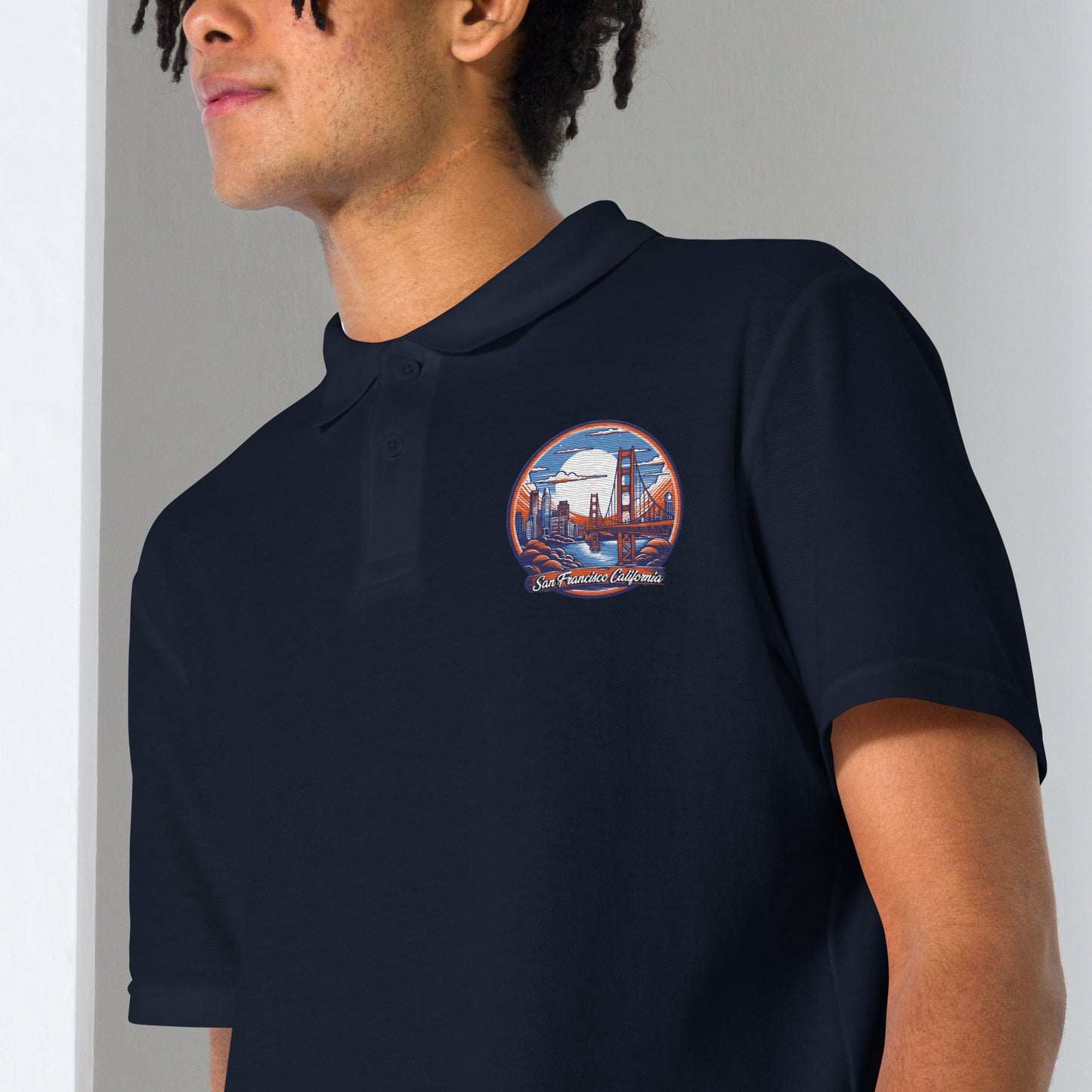 San Francisco California Souvenir Unisex pique polo shirt