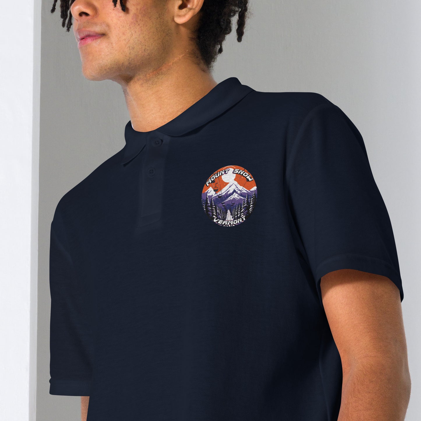 Mount Snow Vermont Souvenir Unisex pique polo shirt