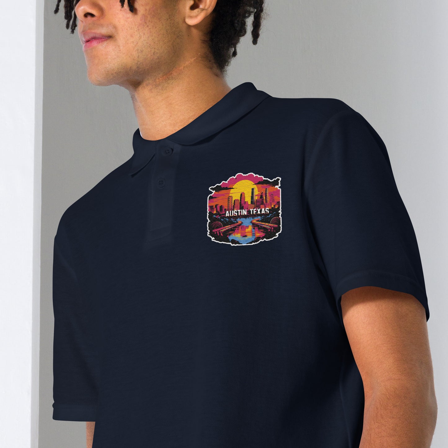 Austin Texas Souvenir Unisex pique polo shirt