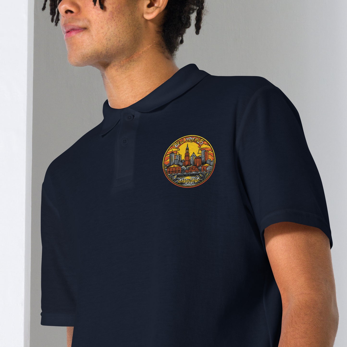 New Orleans Louisiana Souvenir Unisex pique polo shirt