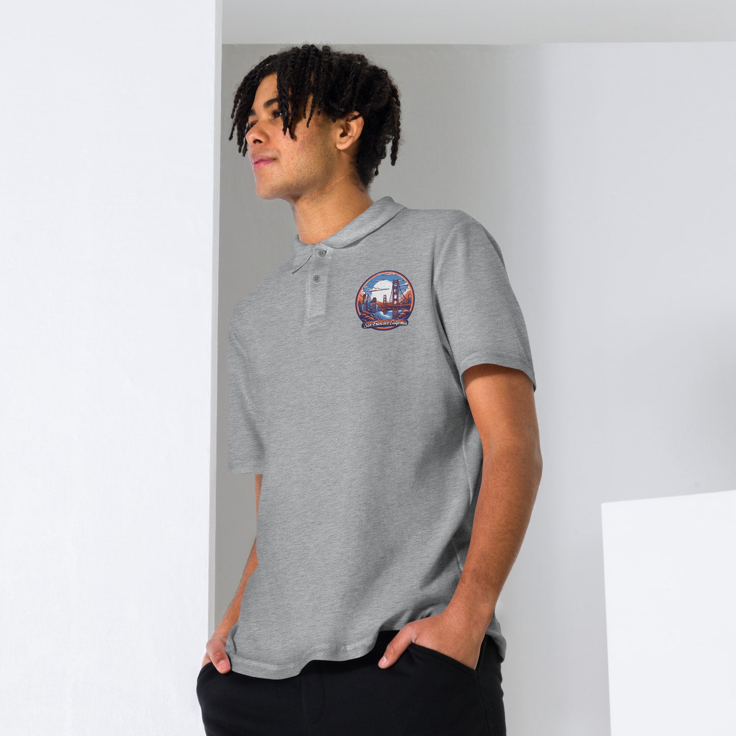 San Francisco California Souvenir Unisex pique polo shirt