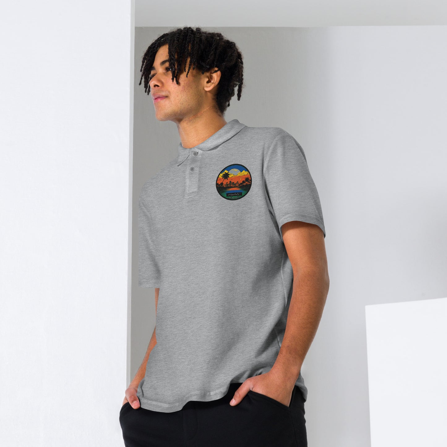 Honolulu Hawaii Souvenir Unisex pique polo shirt