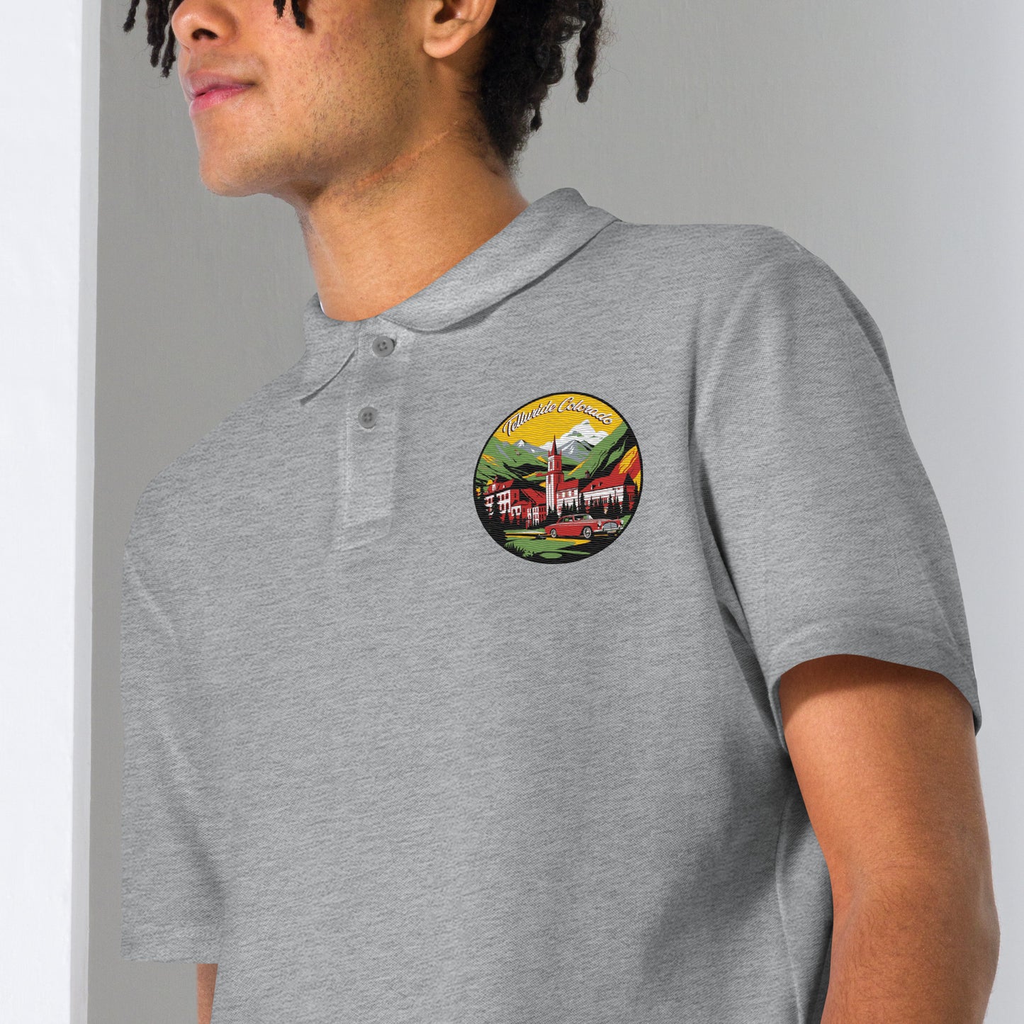 Telluride Colorado Souvenir Unisex pique polo shirt