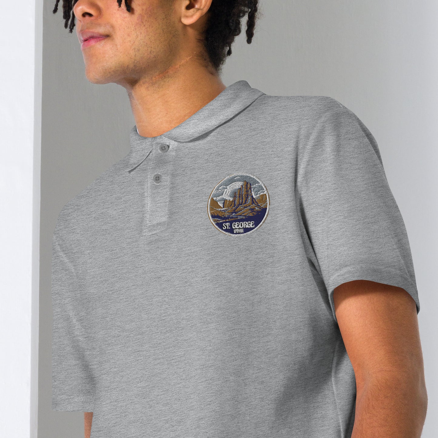 St. George Utah Souvenir Unisex pique polo shirt