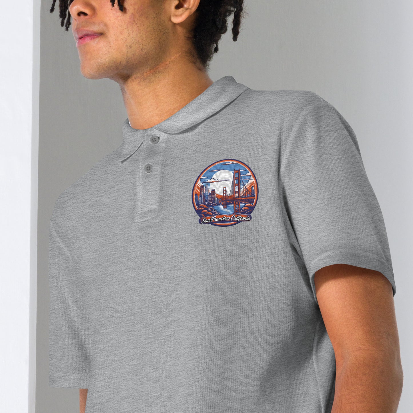 San Francisco California Souvenir Unisex pique polo shirt