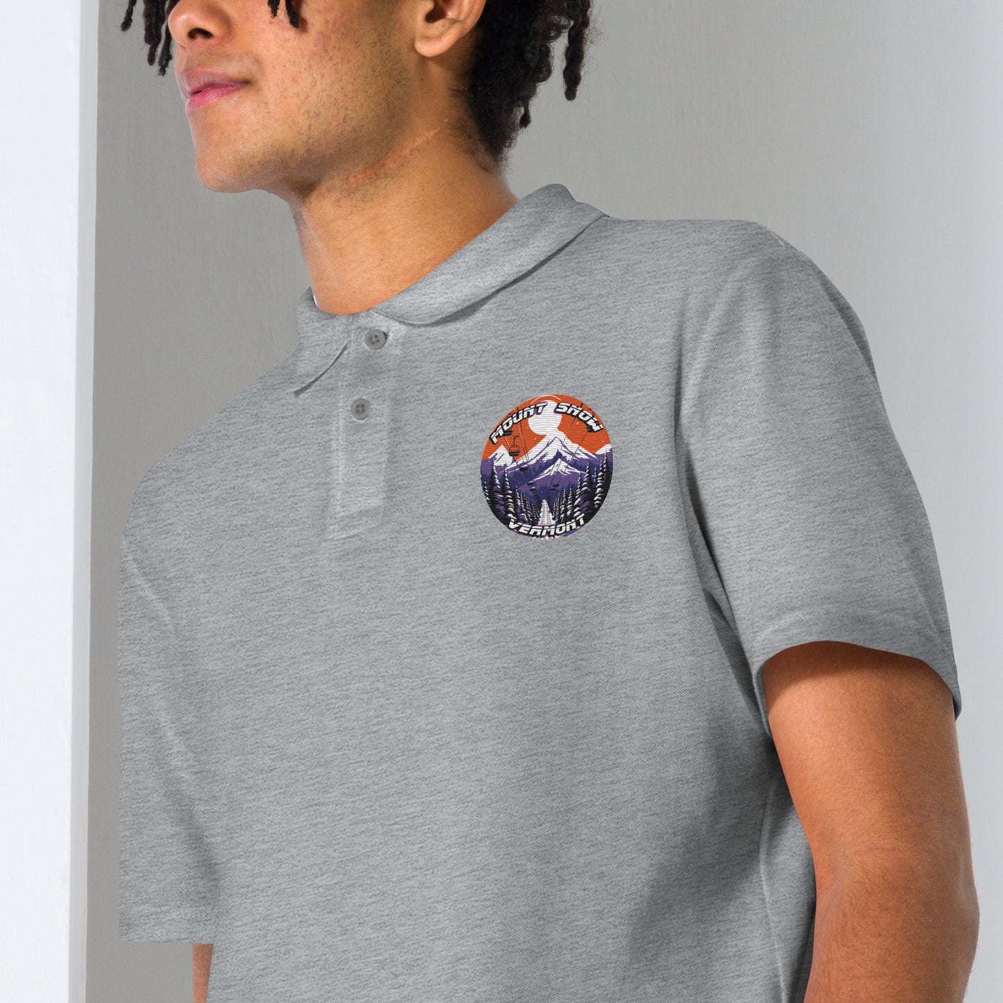 Mount Snow Vermont Souvenir Unisex pique polo shirt