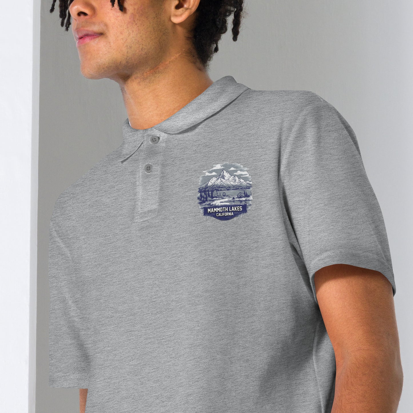 Mammoth Lakes California Souvenir Unisex pique polo shirt