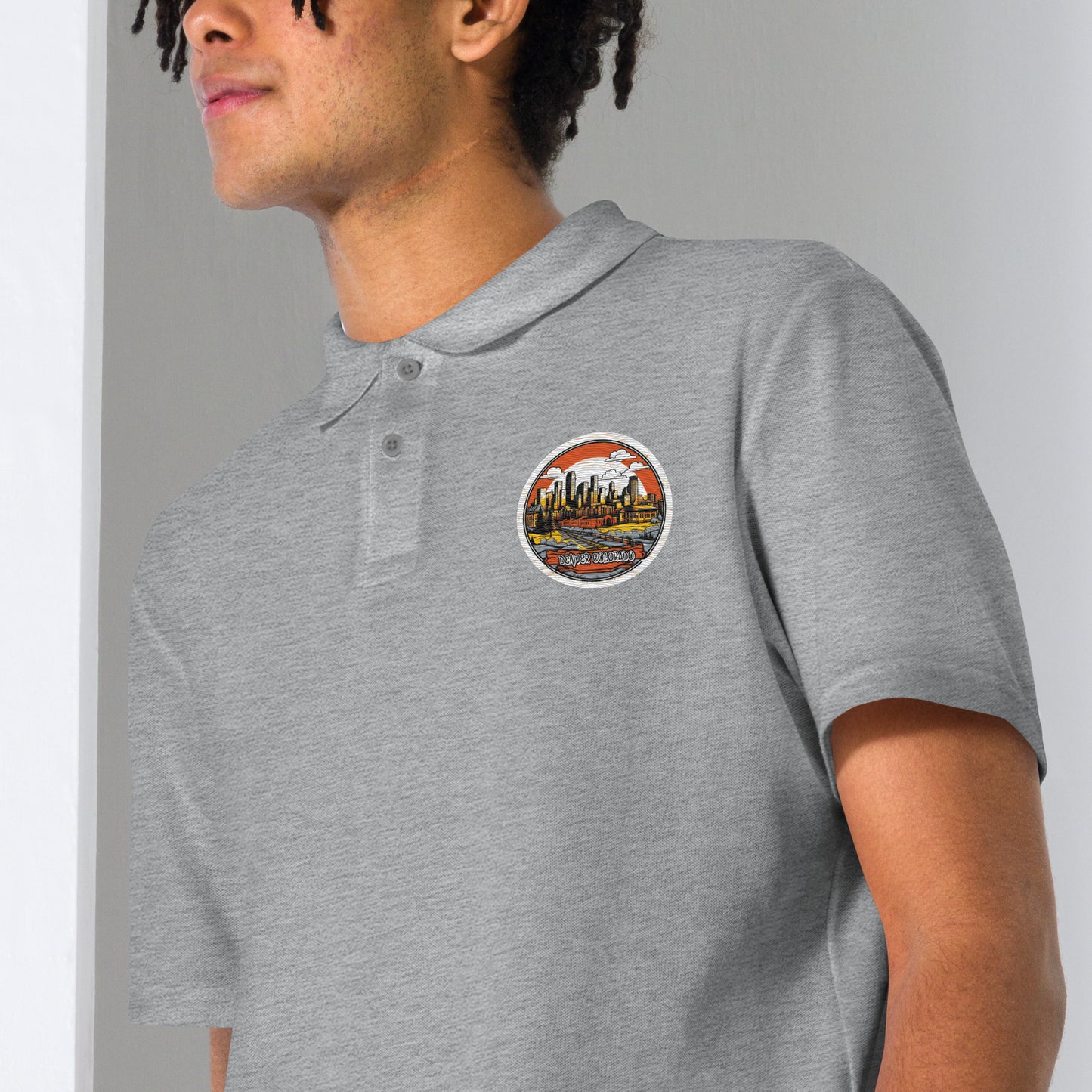 Denver Colorado Souvenir Unisex pique polo shirt