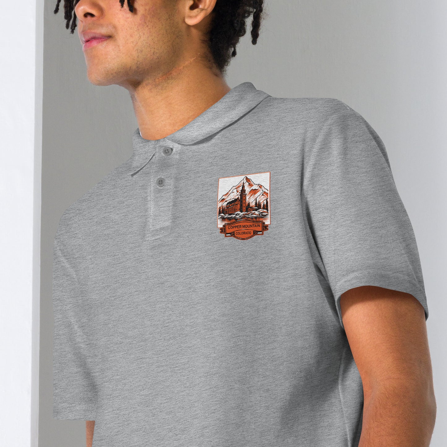 Copper Mountain Colorado Souvenir Unisex pique polo shirt