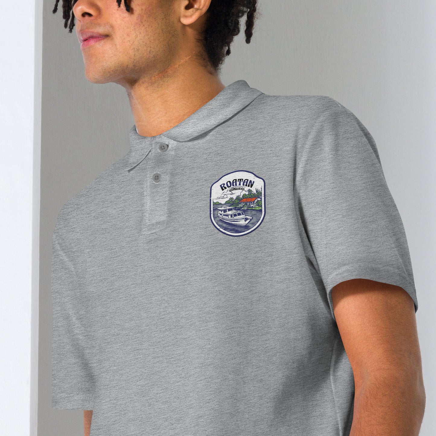 Roatan Honduras Souvenir Unisex pique polo shirt