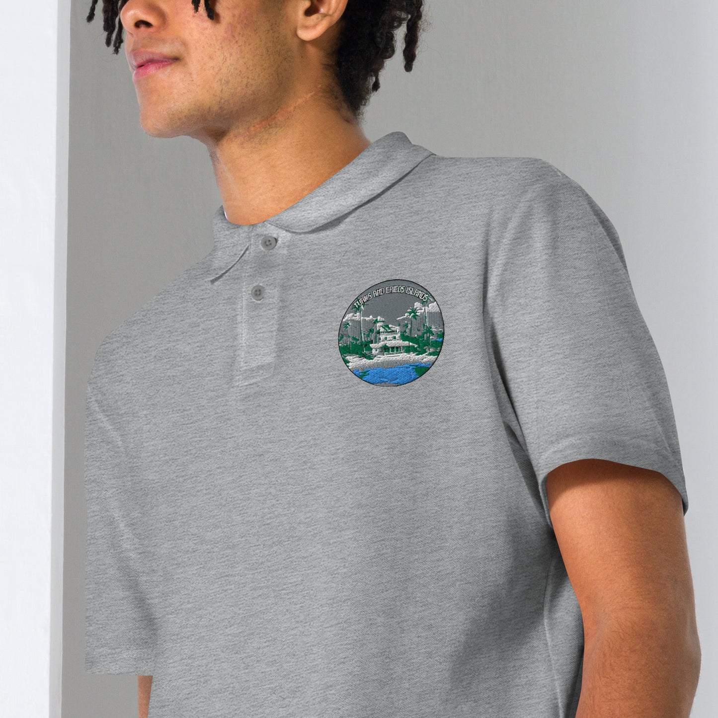 Turks and Caicos Islands Souvenir Unisex pique polo shirt