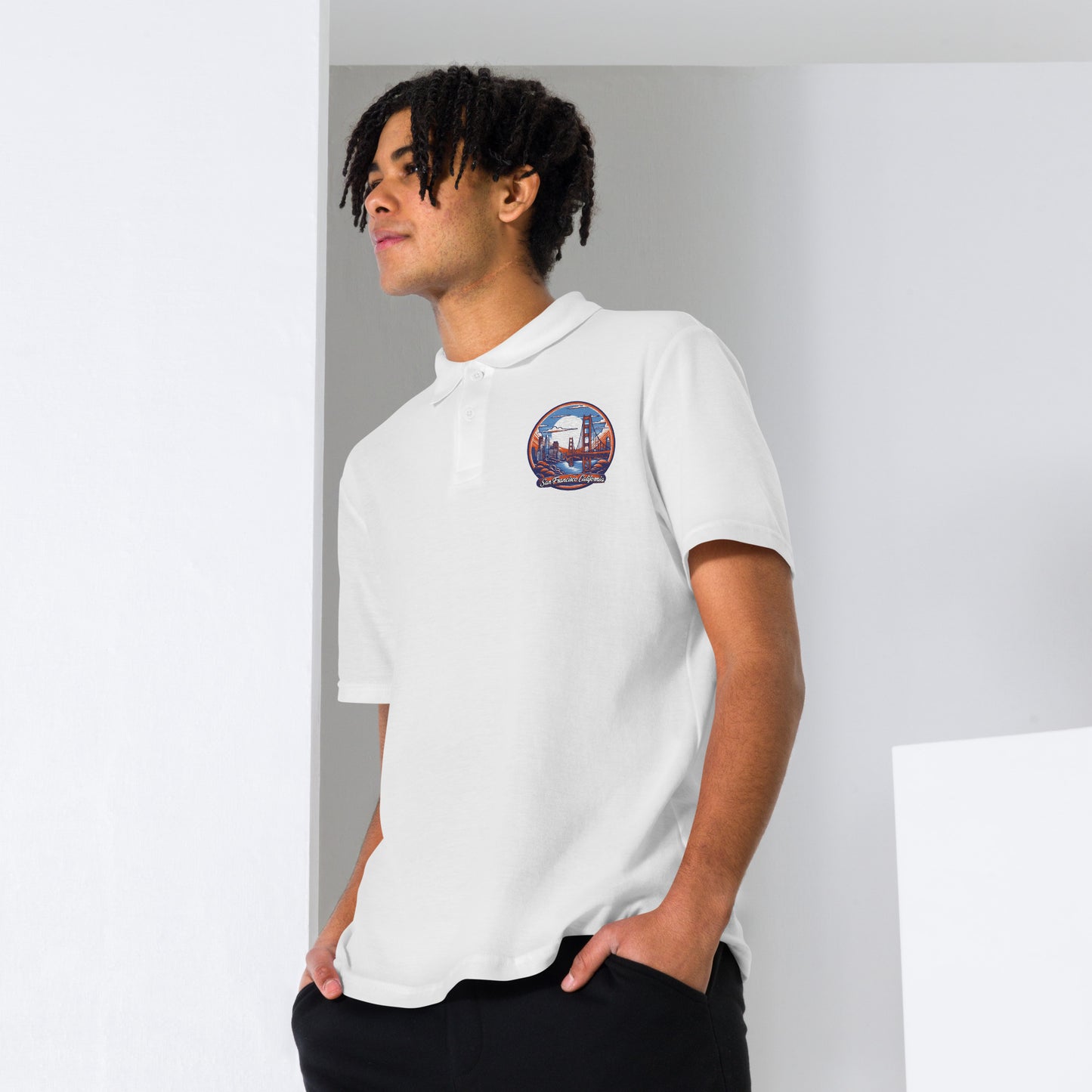 San Francisco California Souvenir Unisex pique polo shirt