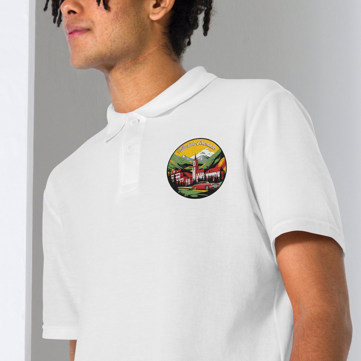 Telluride Colorado Souvenir Unisex pique polo shirt