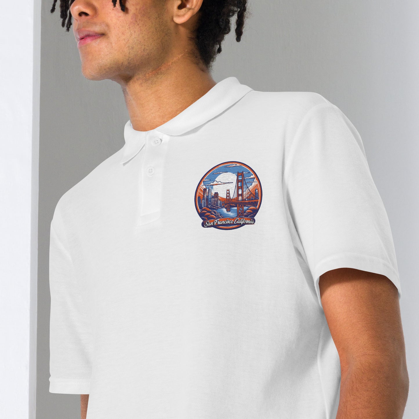 San Francisco California Souvenir Unisex pique polo shirt