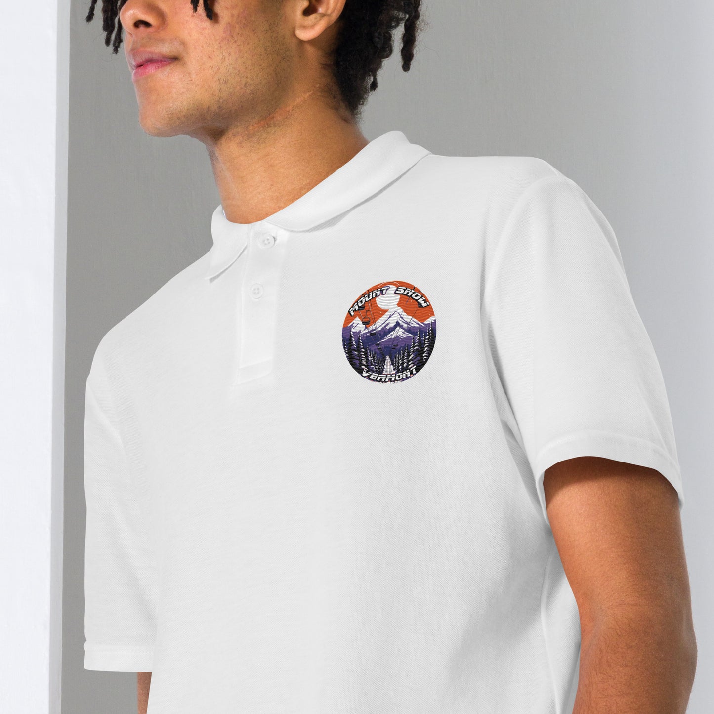 Mount Snow Vermont Souvenir Unisex pique polo shirt