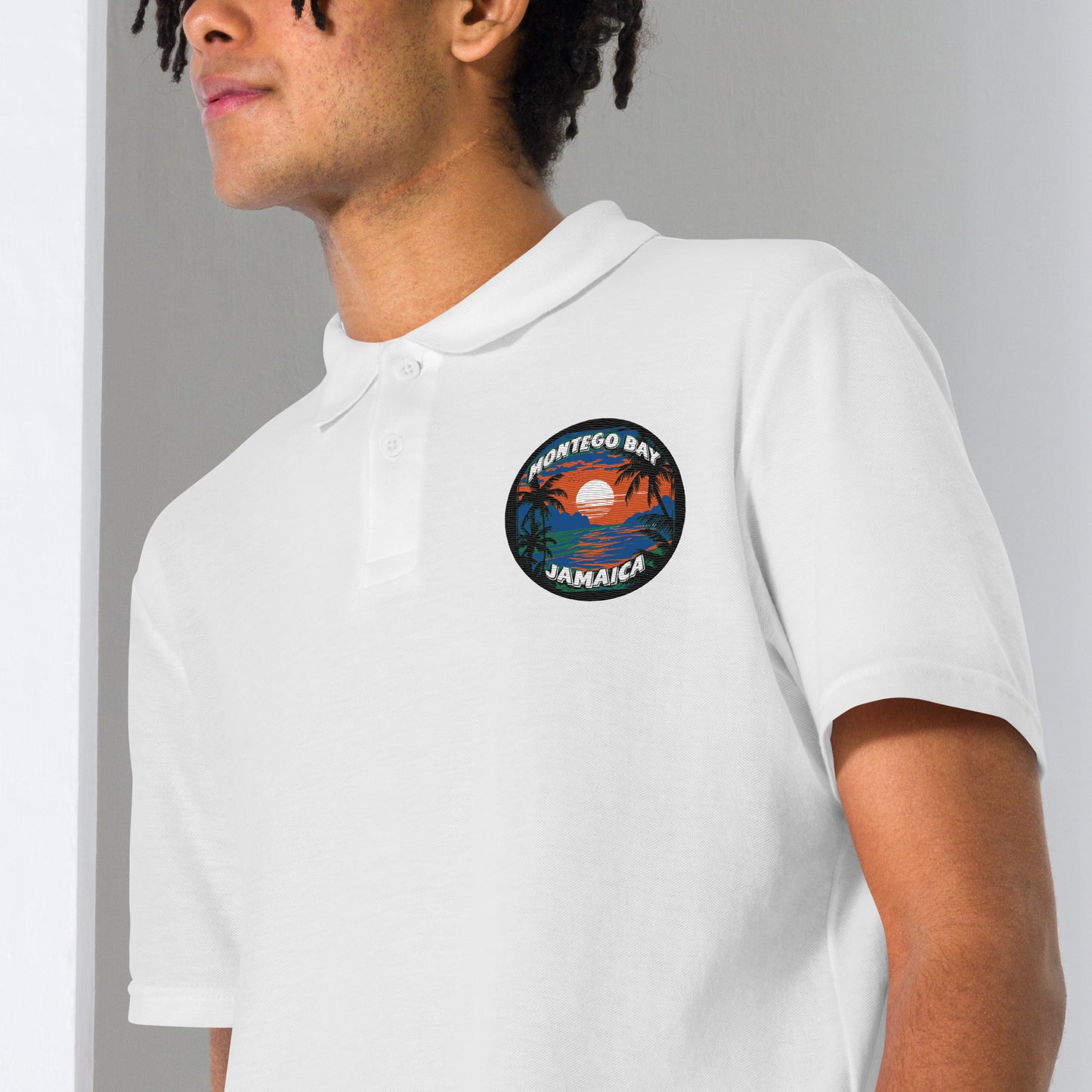 Montego Bay Jamaica Souvenir Unisex pique polo shirt