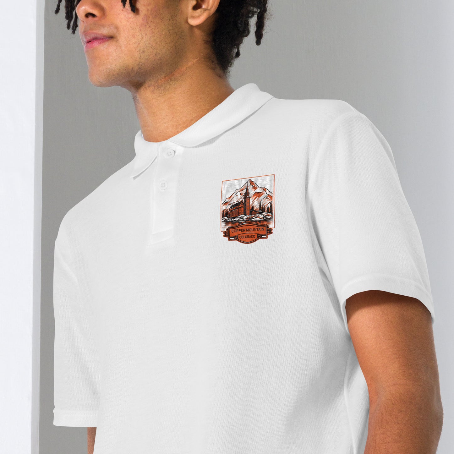 Copper Mountain Colorado Souvenir Unisex pique polo shirt