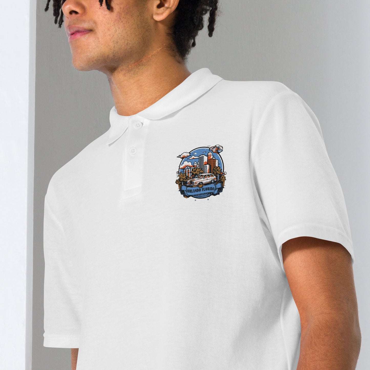 Orlando Florida Souvenir Unisex pique polo shirt