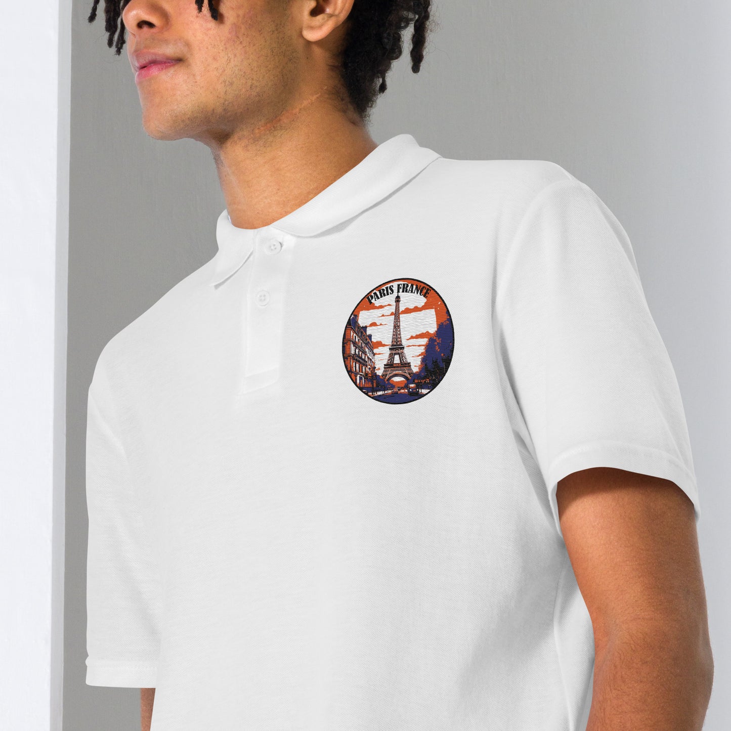 Paris France Souvenir Unisex pique polo shirt