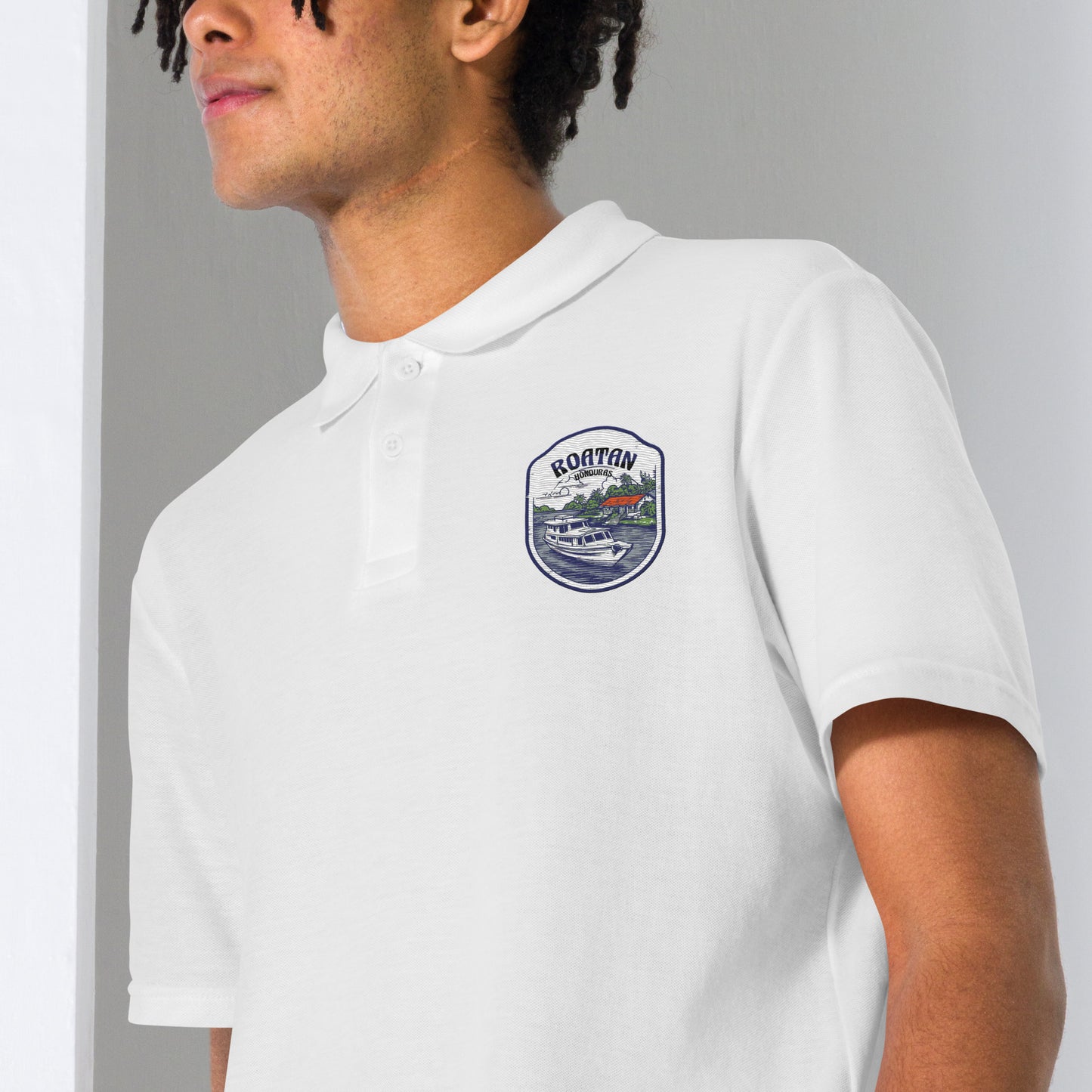 Roatan Honduras Souvenir Unisex pique polo shirt