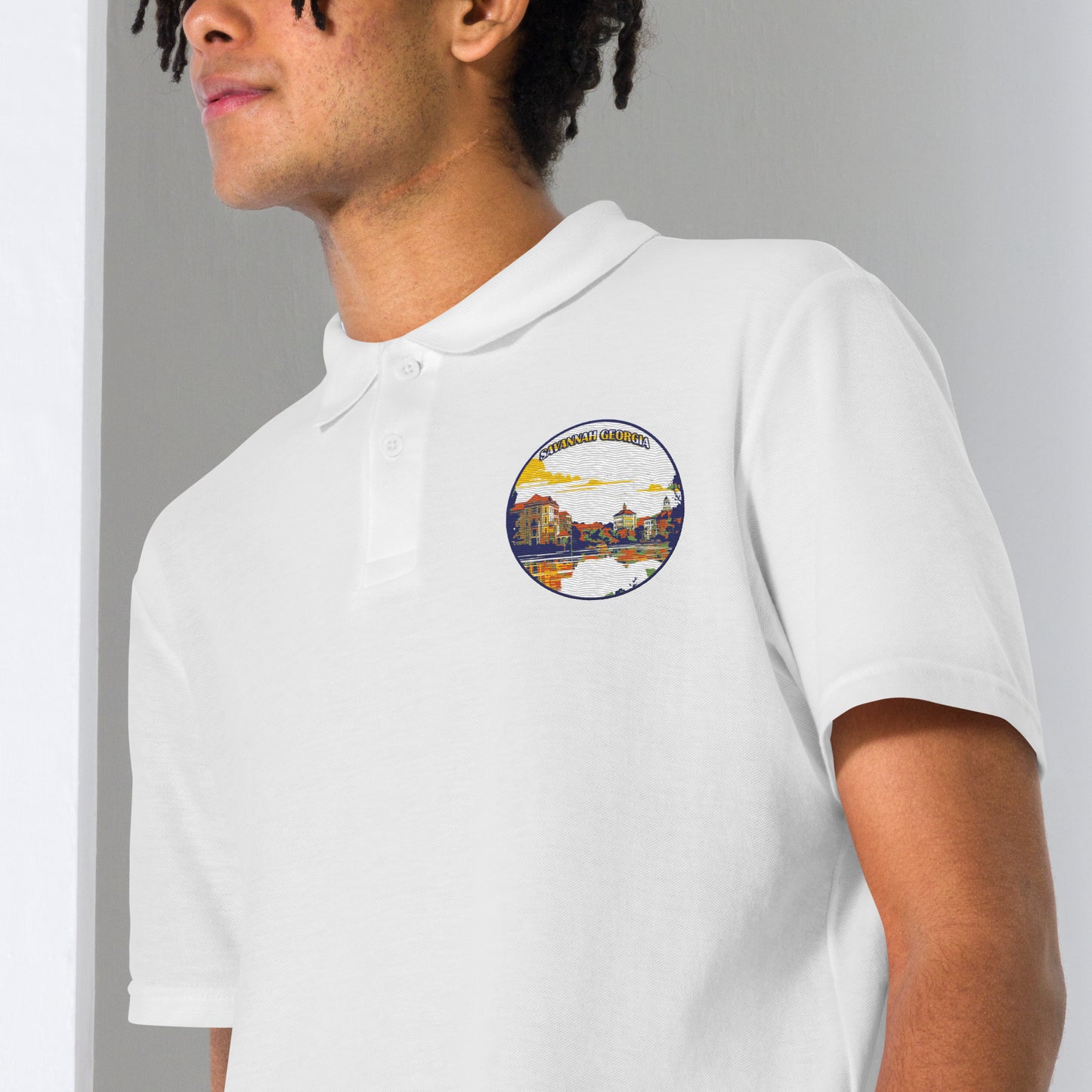 Savannah Georgia Souvenir Unisex pique polo shirt