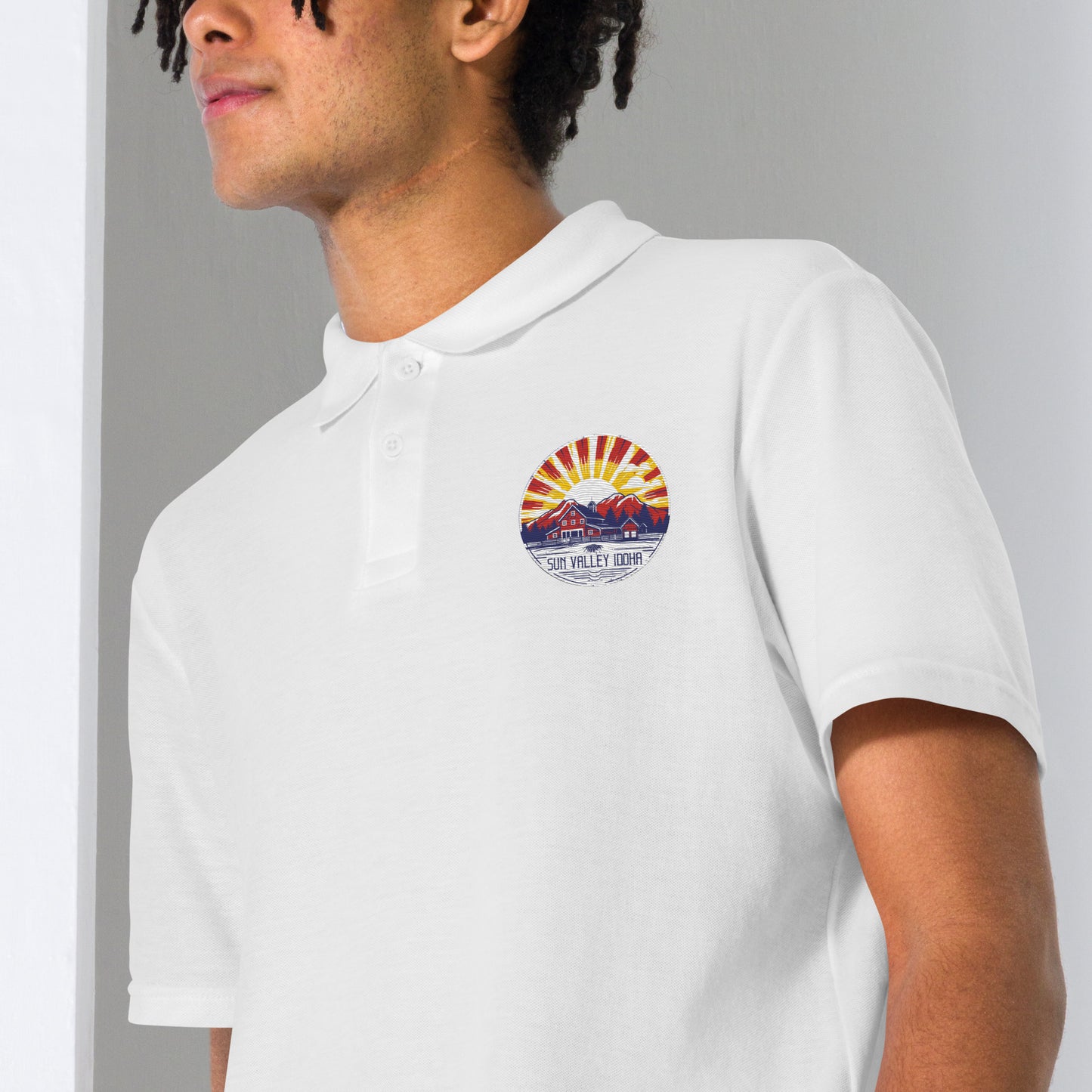 Sun Valley Idaho Souvenir Unisex pique polo shirt