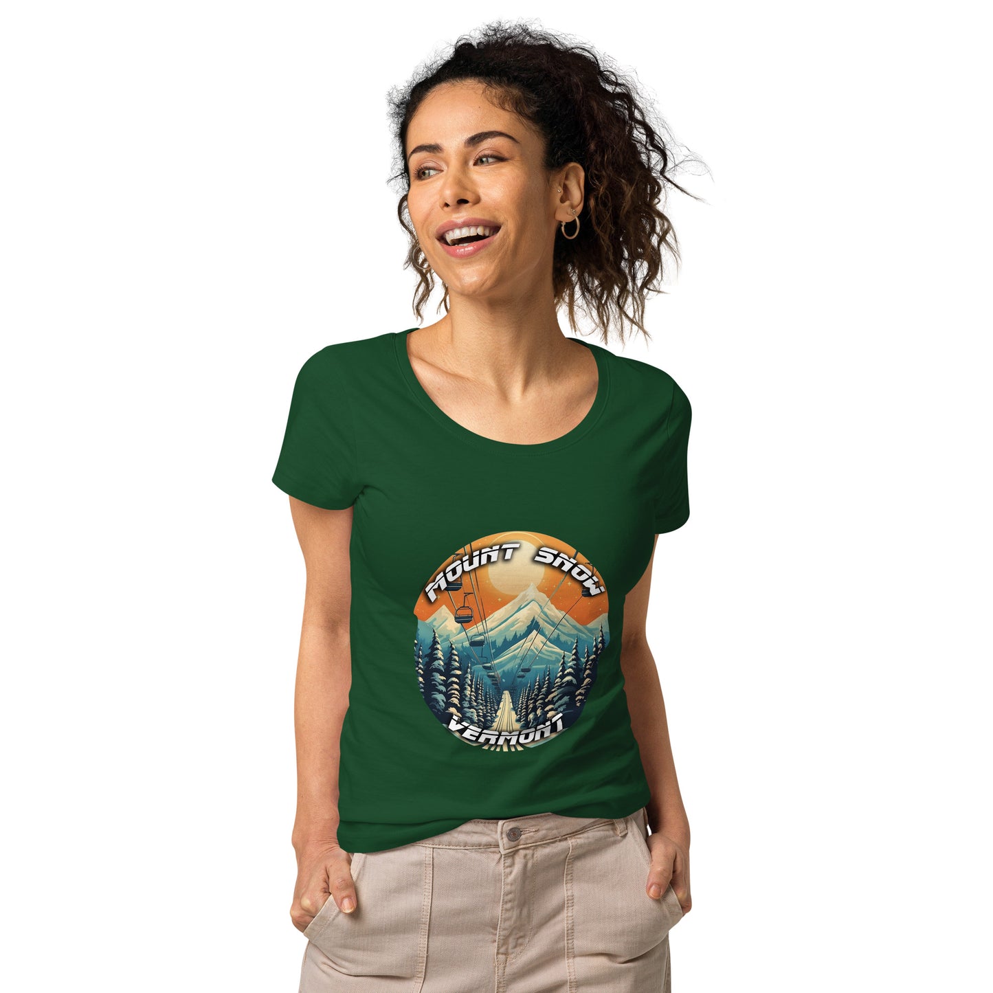 Mount Snow Vermont Souvenir Women’s basic organic t-shirt