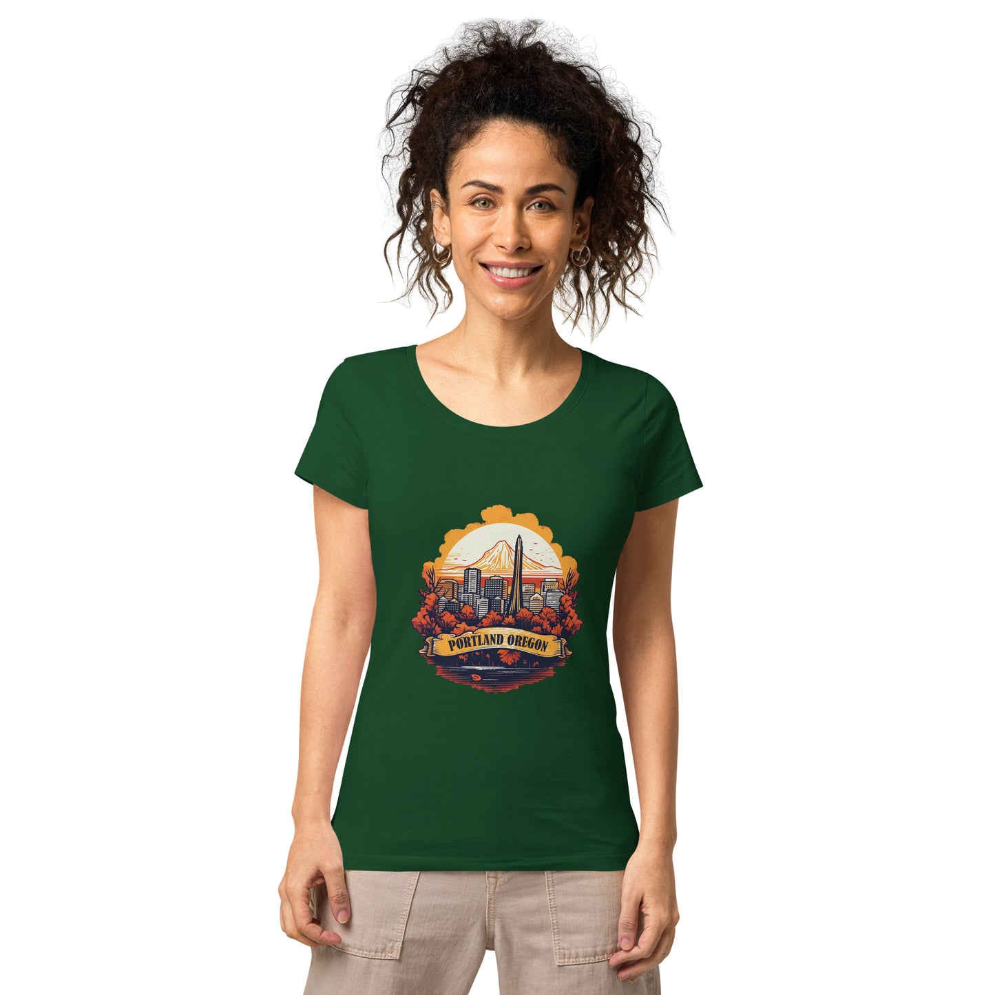 Portland Oregon Souvenir Women’s basic organic t-shirt