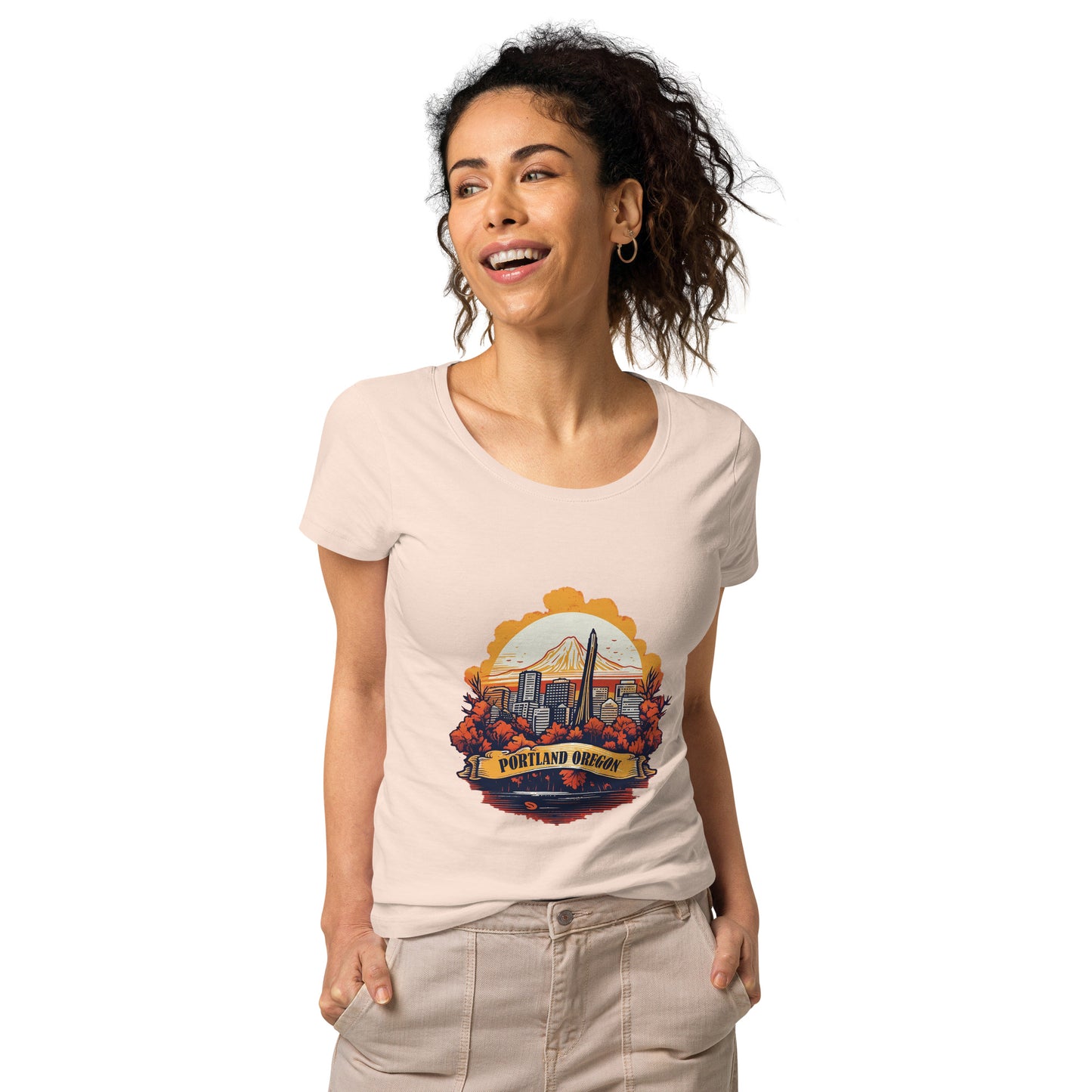 Portland Oregon Souvenir Women’s basic organic t-shirt