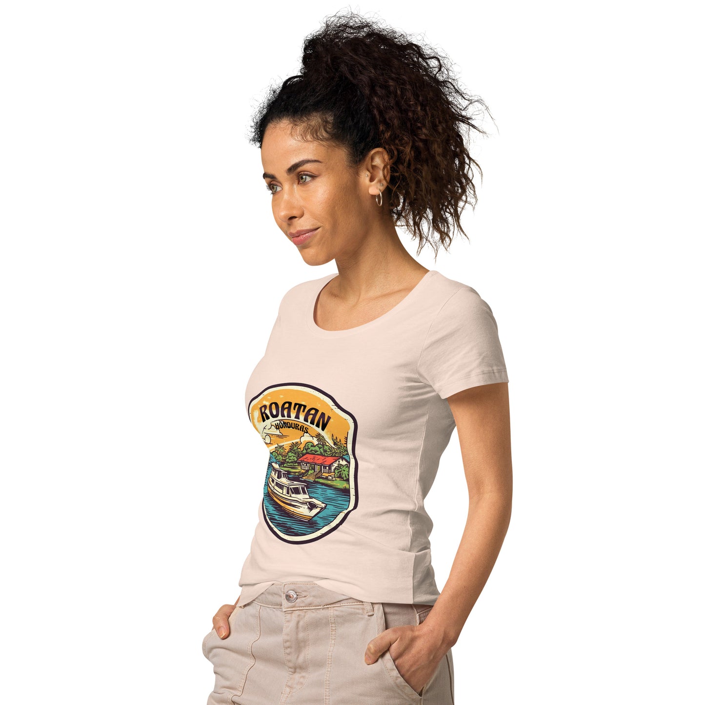 Roatan Honduras Souvenir Women’s basic organic t-shirt