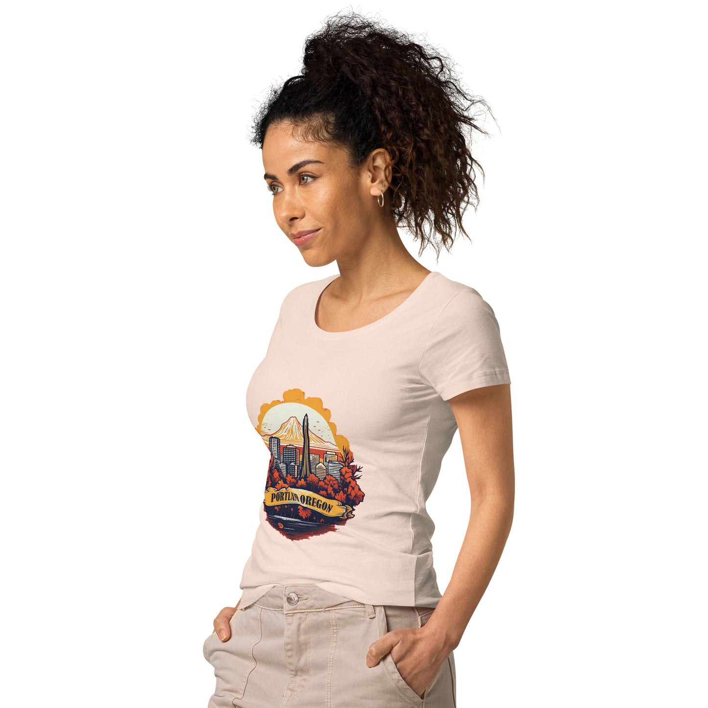 Portland Oregon Souvenir Women’s basic organic t-shirt