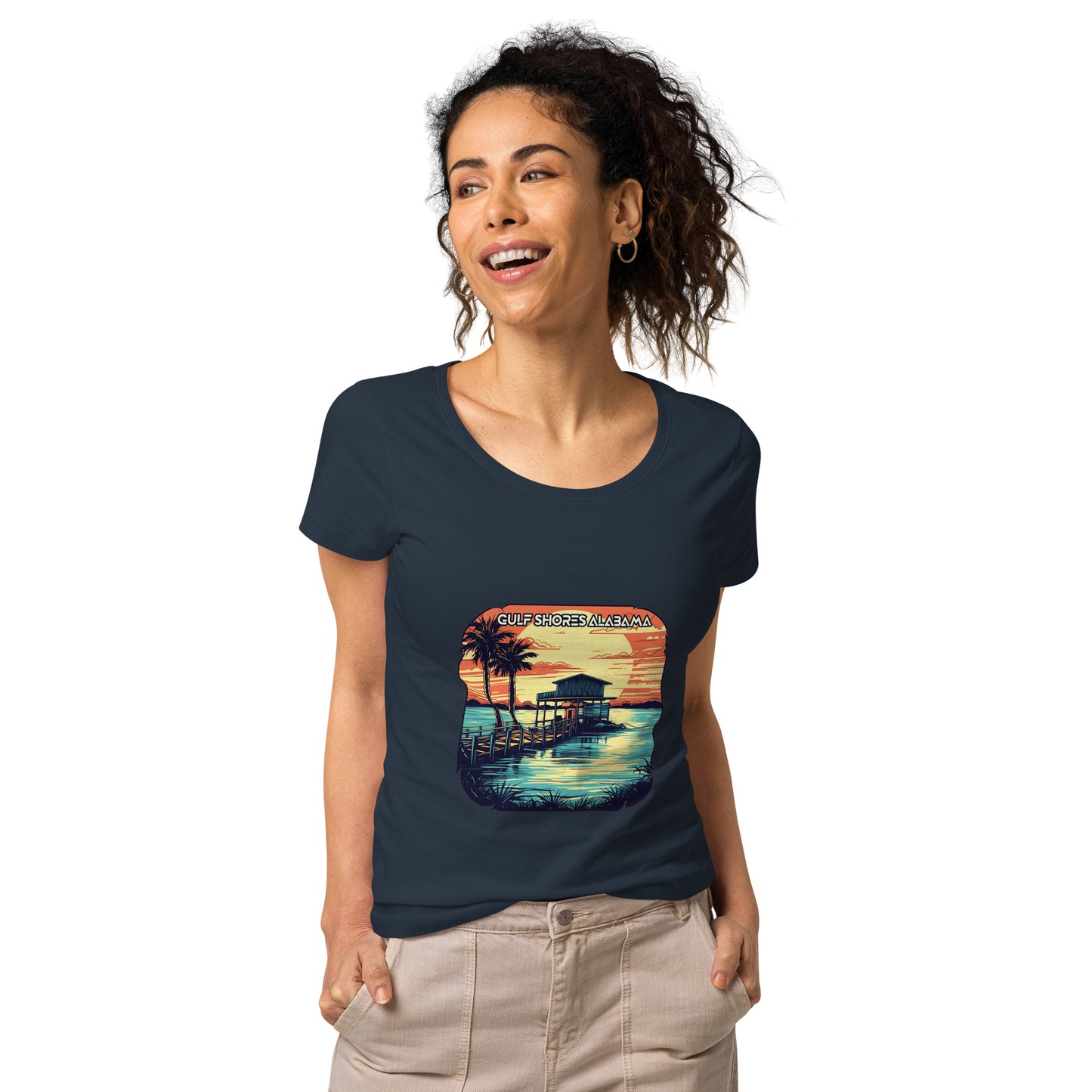 Gulf Shores Alabama Souvenir Women’s basic organic t-shirt