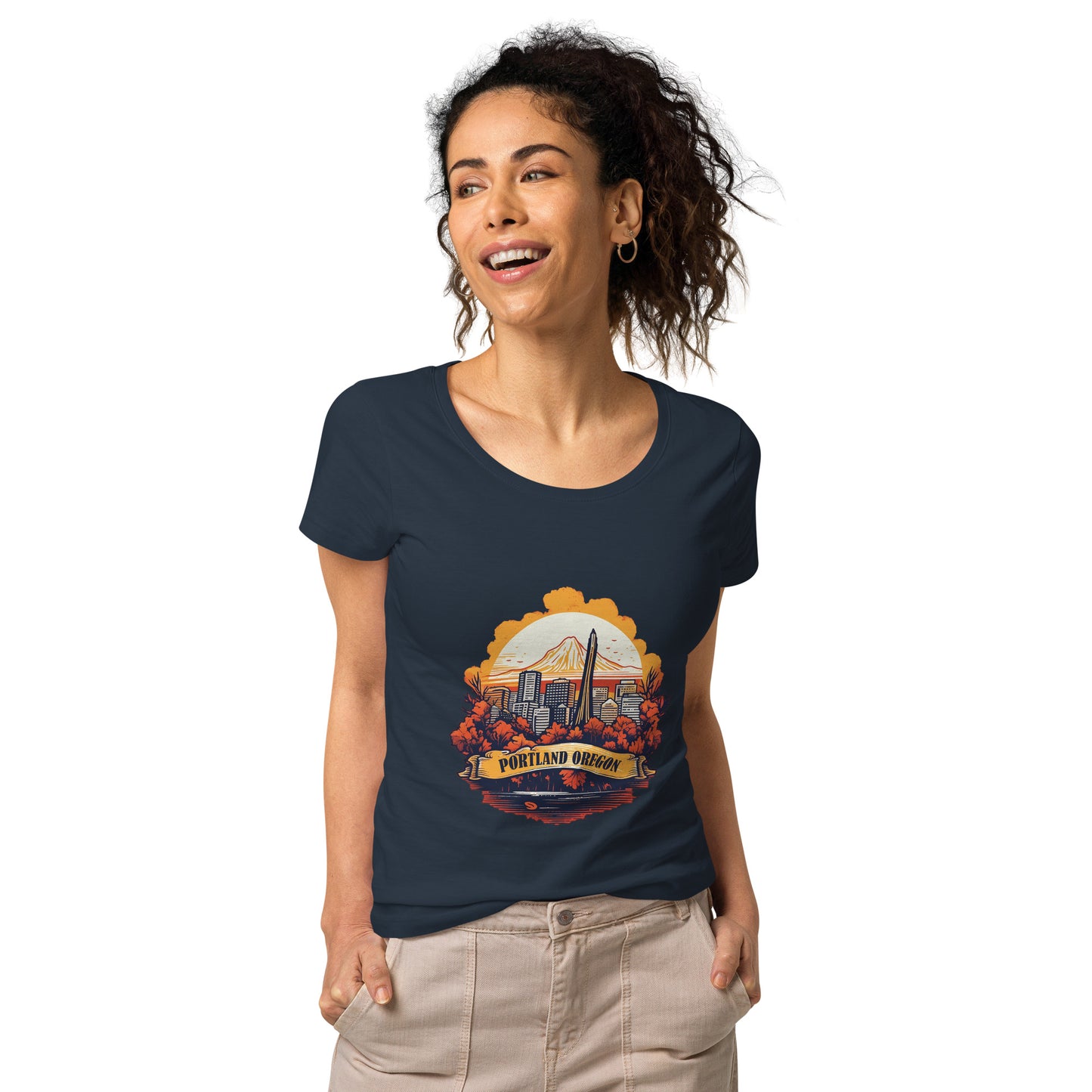 Portland Oregon Souvenir Women’s basic organic t-shirt