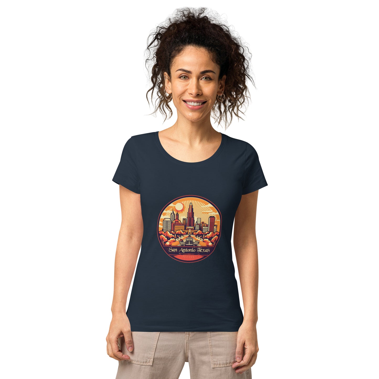 San Antonio Texas Souvenir Women’s basic organic t-shirt