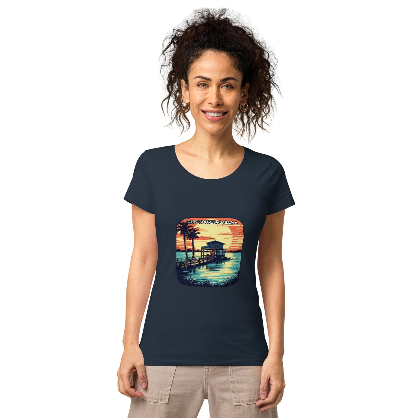 Gulf Shores Alabama Souvenir Women’s basic organic t-shirt