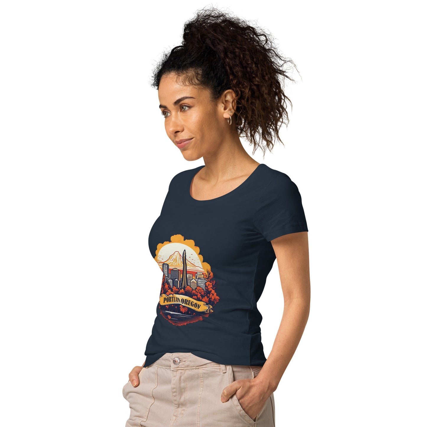 Portland Oregon Souvenir Women’s basic organic t-shirt