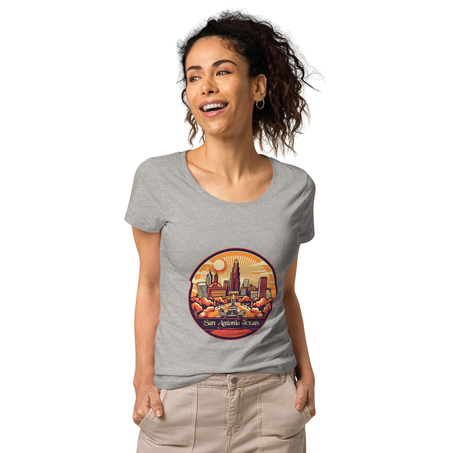 San Antonio Texas Souvenir Women’s basic organic t-shirt