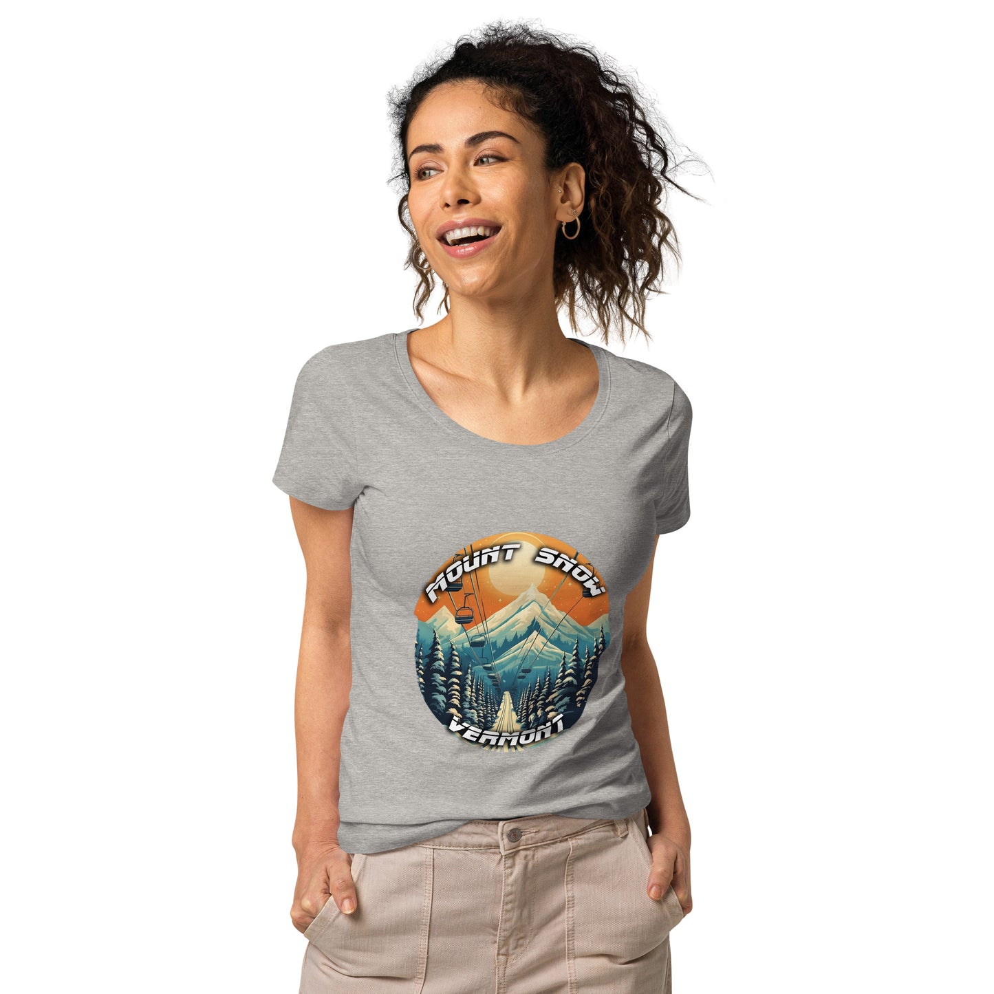 Mount Snow Vermont Souvenir Women’s basic organic t-shirt