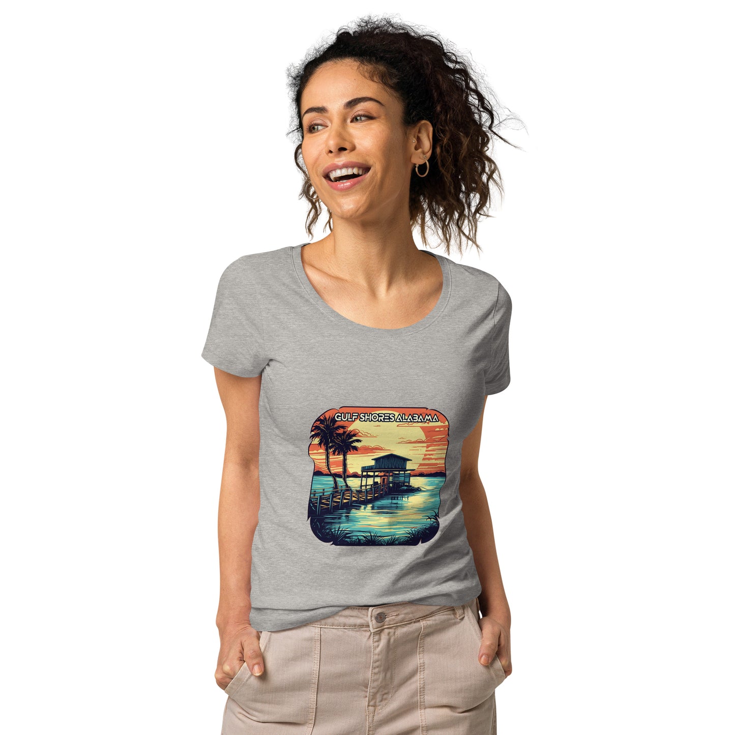 Gulf Shores Alabama Souvenir Women’s basic organic t-shirt