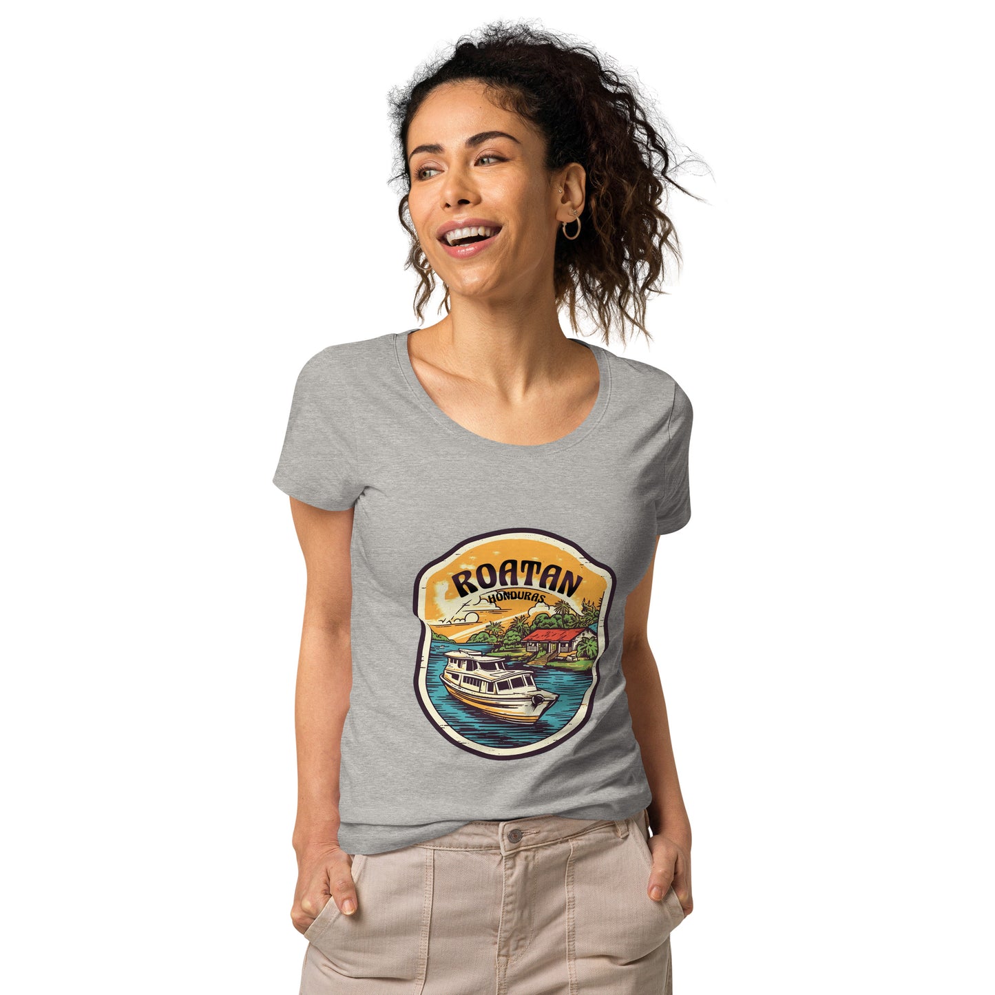 Roatan Honduras Souvenir Women’s basic organic t-shirt