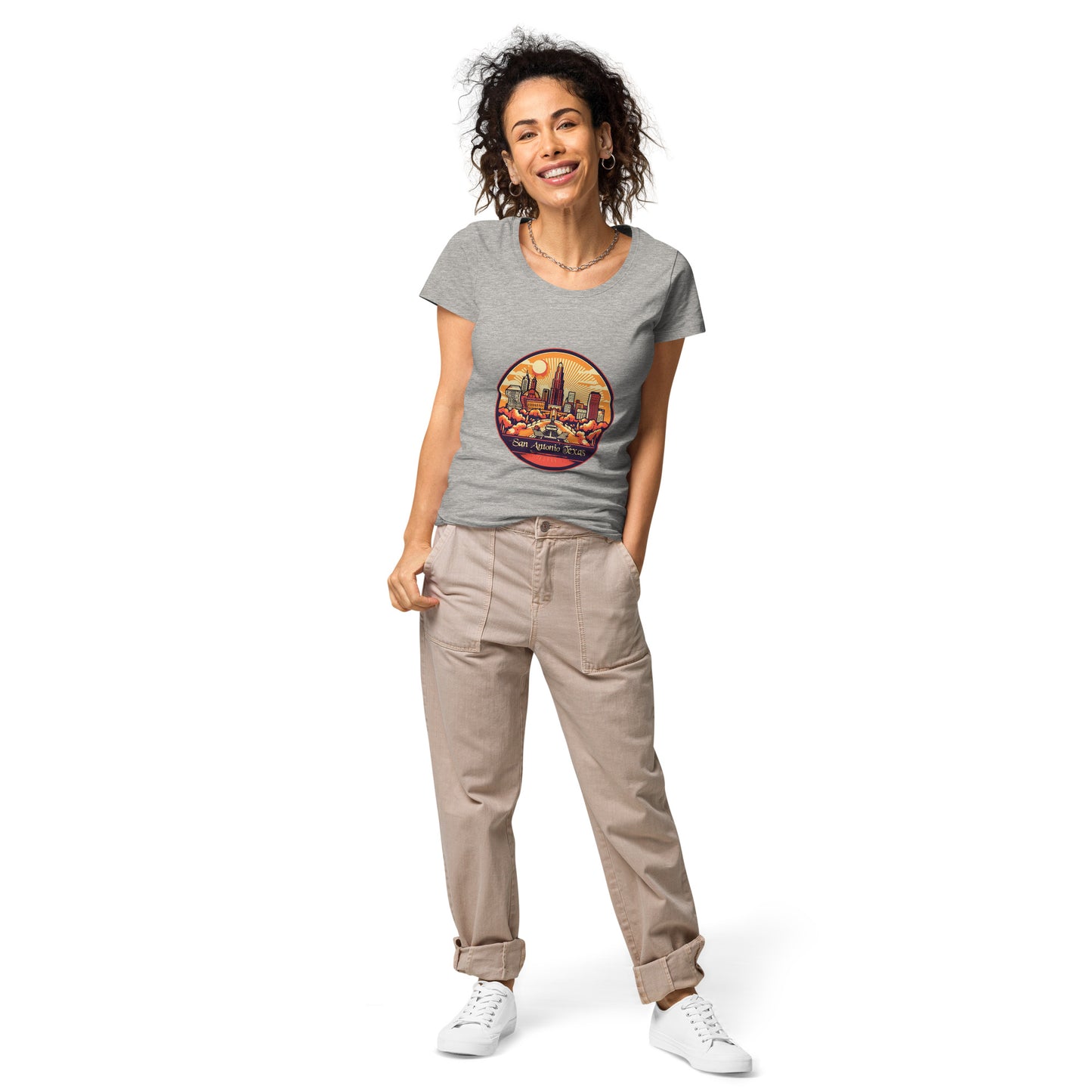 San Antonio Texas Souvenir Women’s basic organic t-shirt