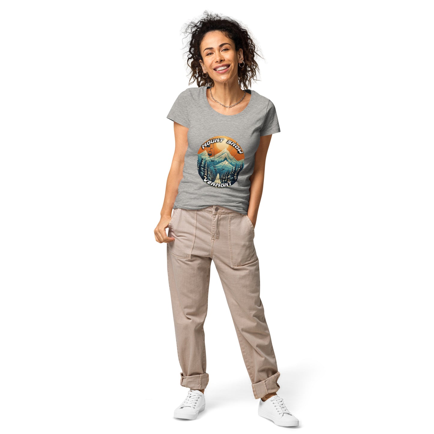 Mount Snow Vermont Souvenir Women’s basic organic t-shirt