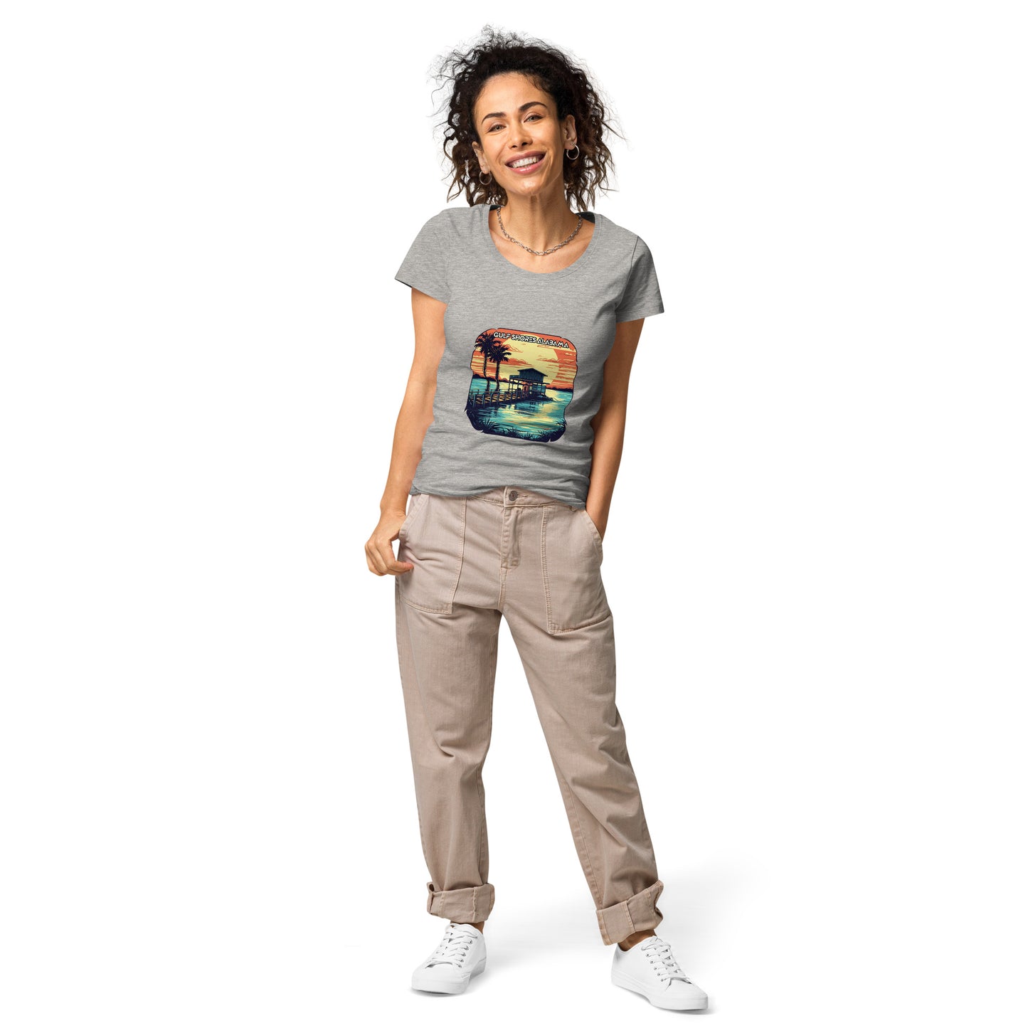 Gulf Shores Alabama Souvenir Women’s basic organic t-shirt