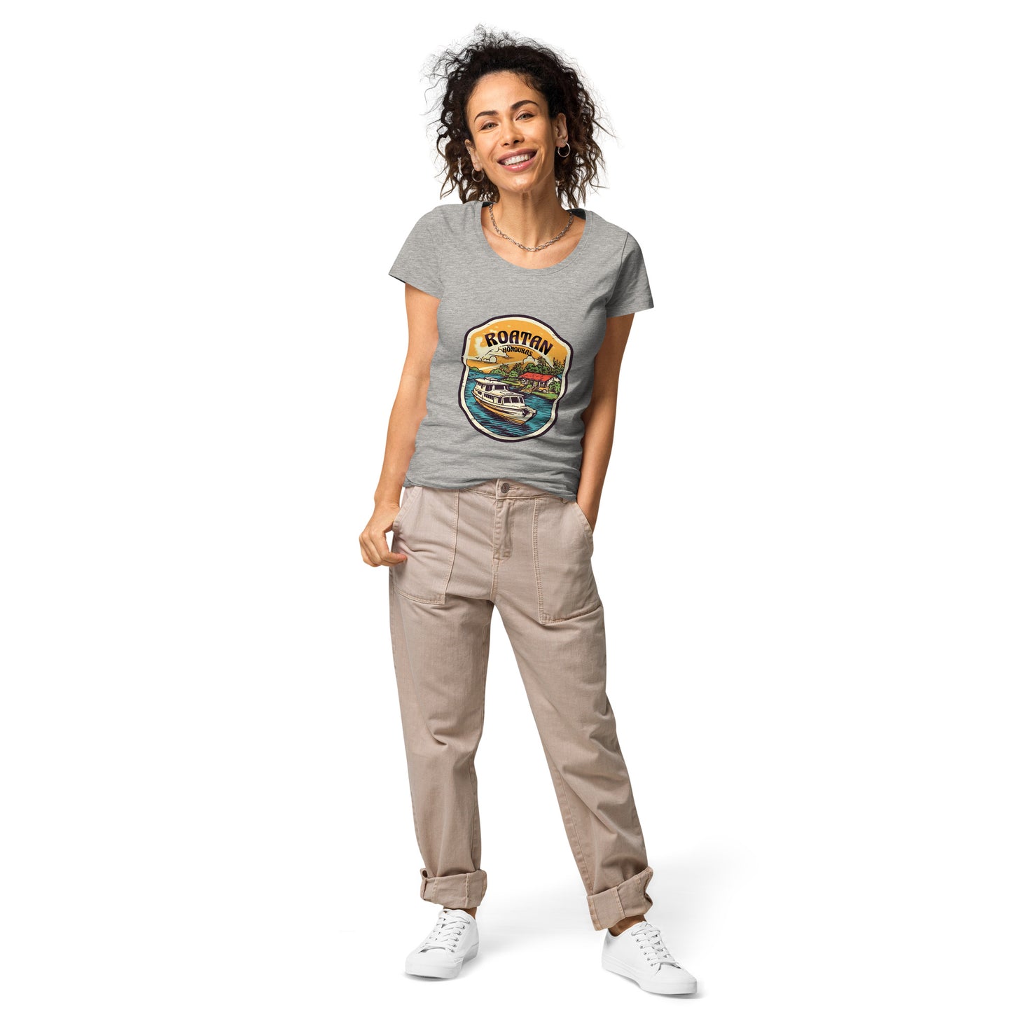 Roatan Honduras Souvenir Women’s basic organic t-shirt