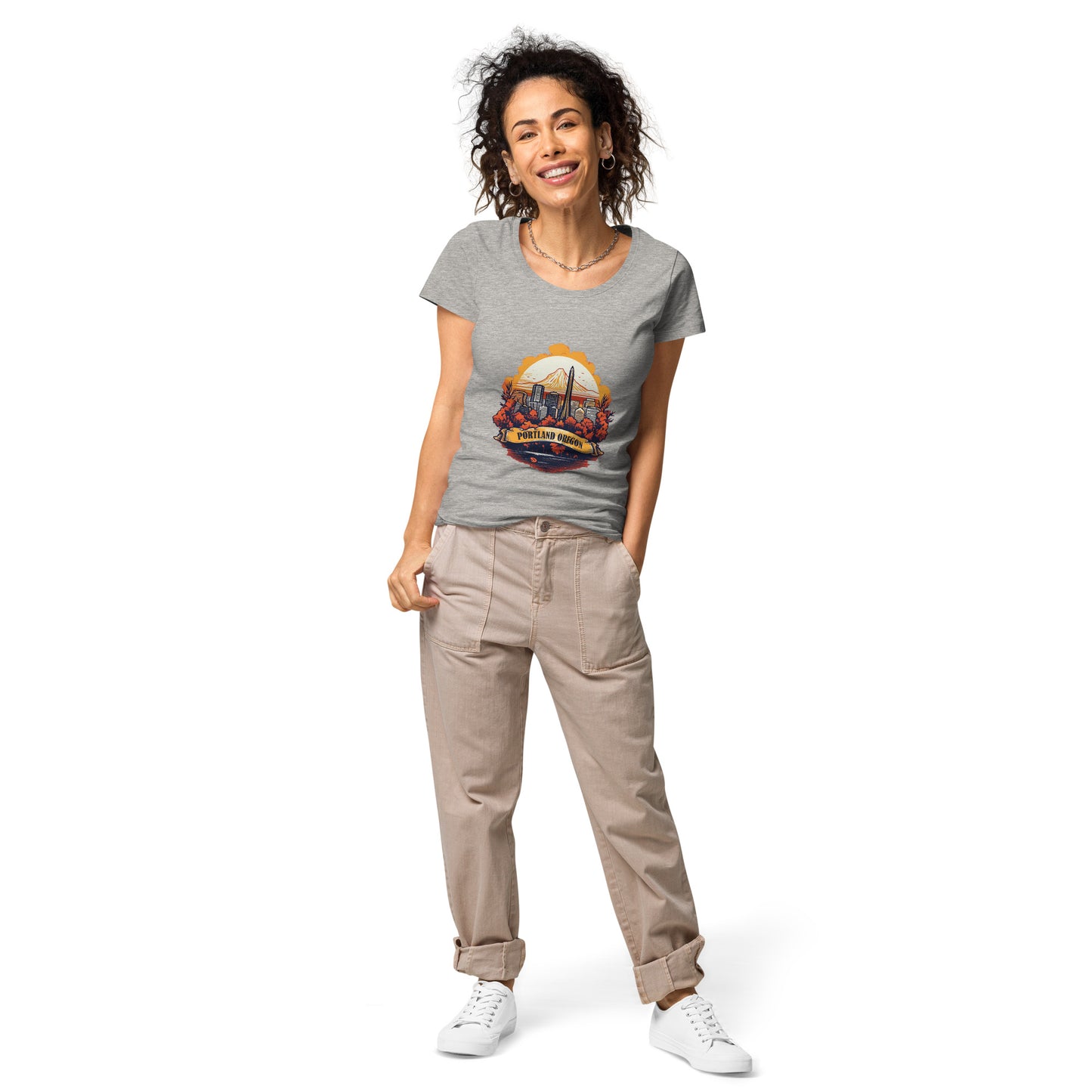 Portland Oregon Souvenir Women’s basic organic t-shirt