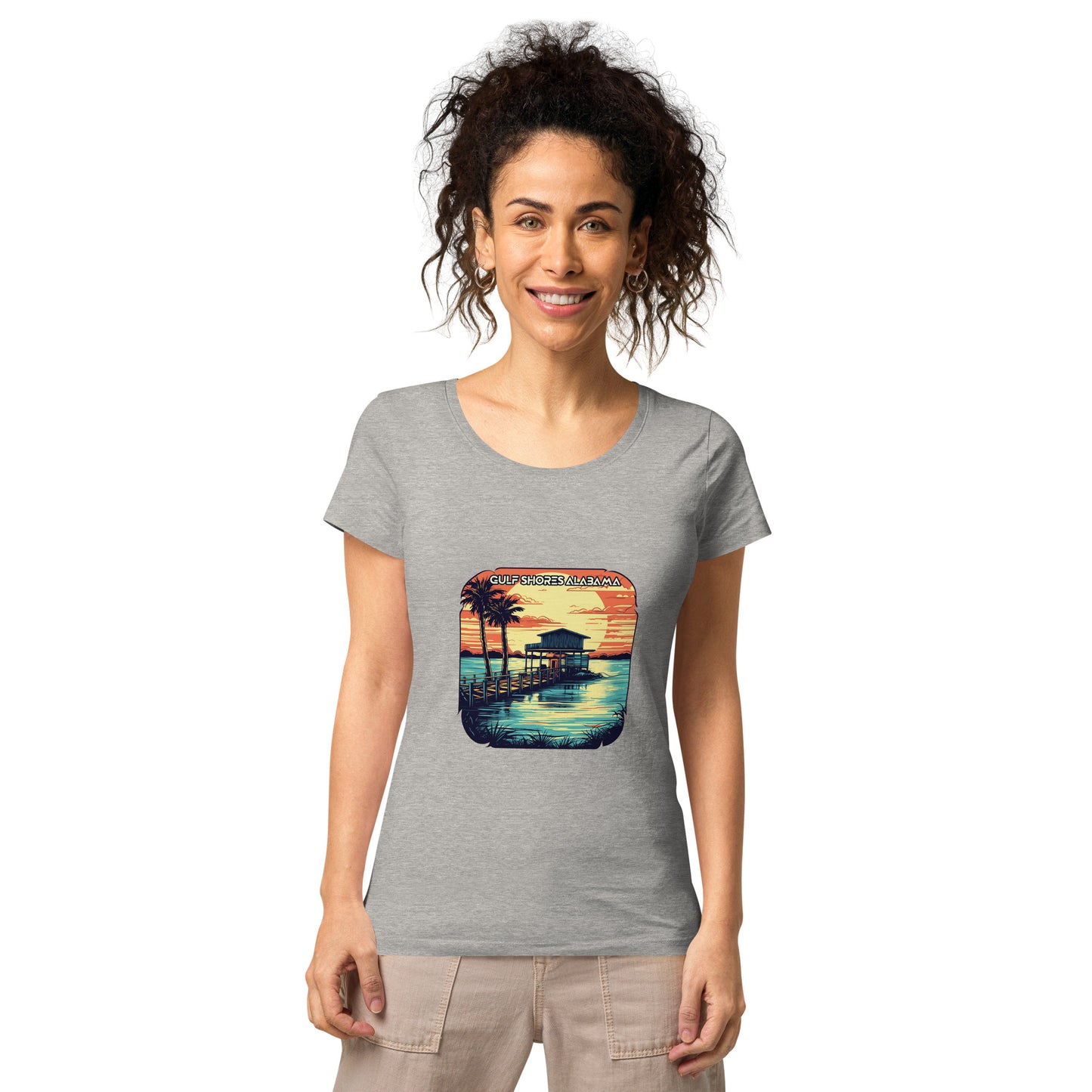 Gulf Shores Alabama Souvenir Women’s basic organic t-shirt